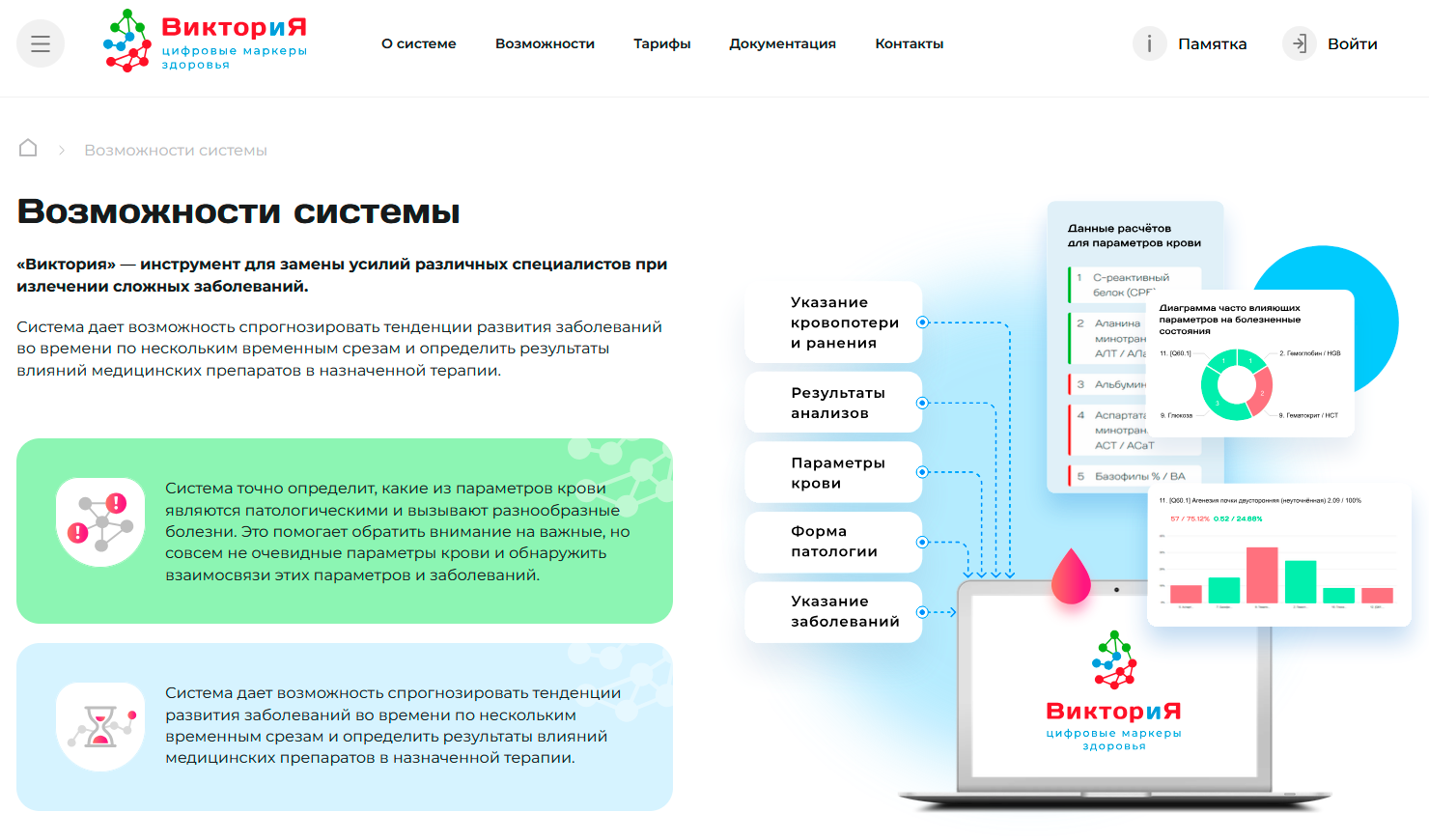 «Виктория» - цифровая интегральная система тестирования здоровья